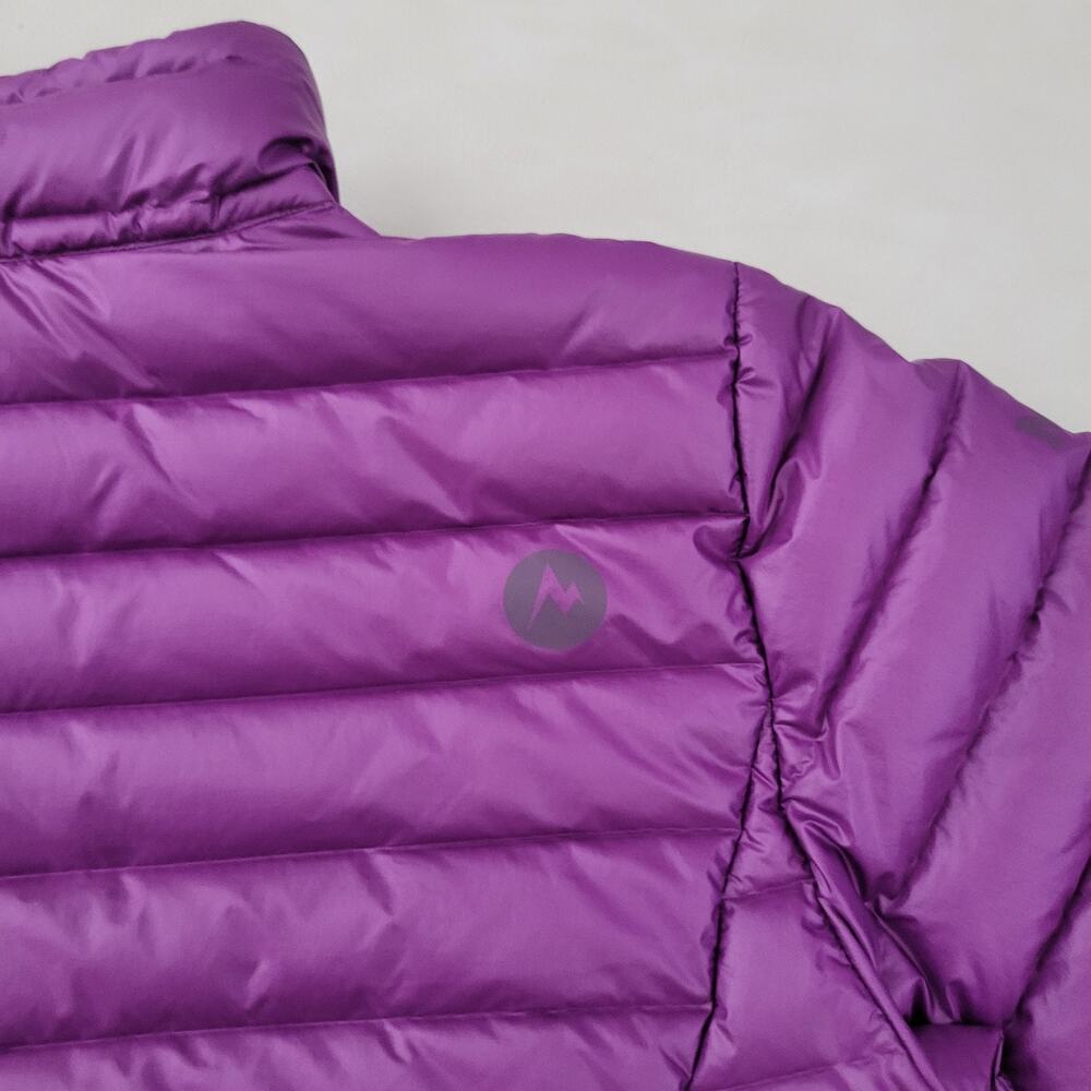 Marmot Womens Quasar Lightweight Down Puffer Jacket Small Purple Grape Excellent - Picture 6 of 12